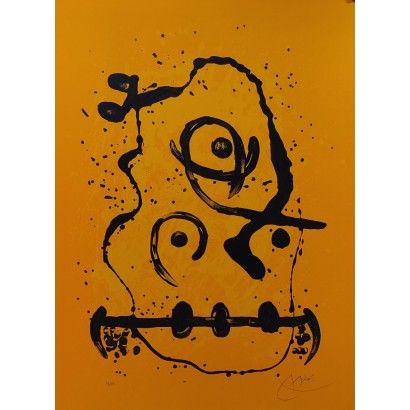 Miró, Joan. ''Le polyglotte - orange''